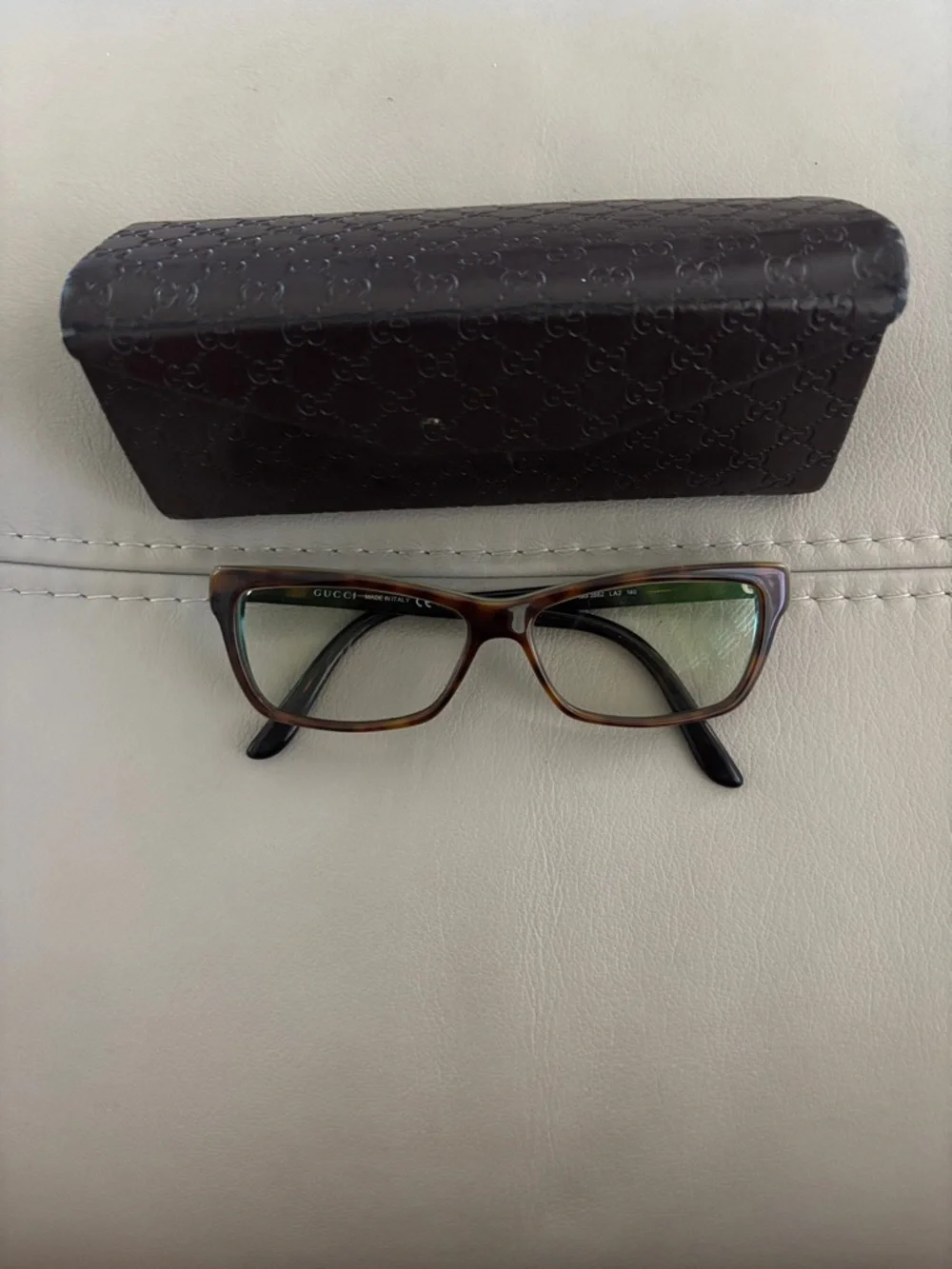 Gucci Women's Eyeglasses GG 3562 LA2 Dark Havana Green Semi Butterfly